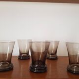Set of 5 small black glasses