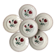 Set of 6 flat plates Badonviller model pinks 30s