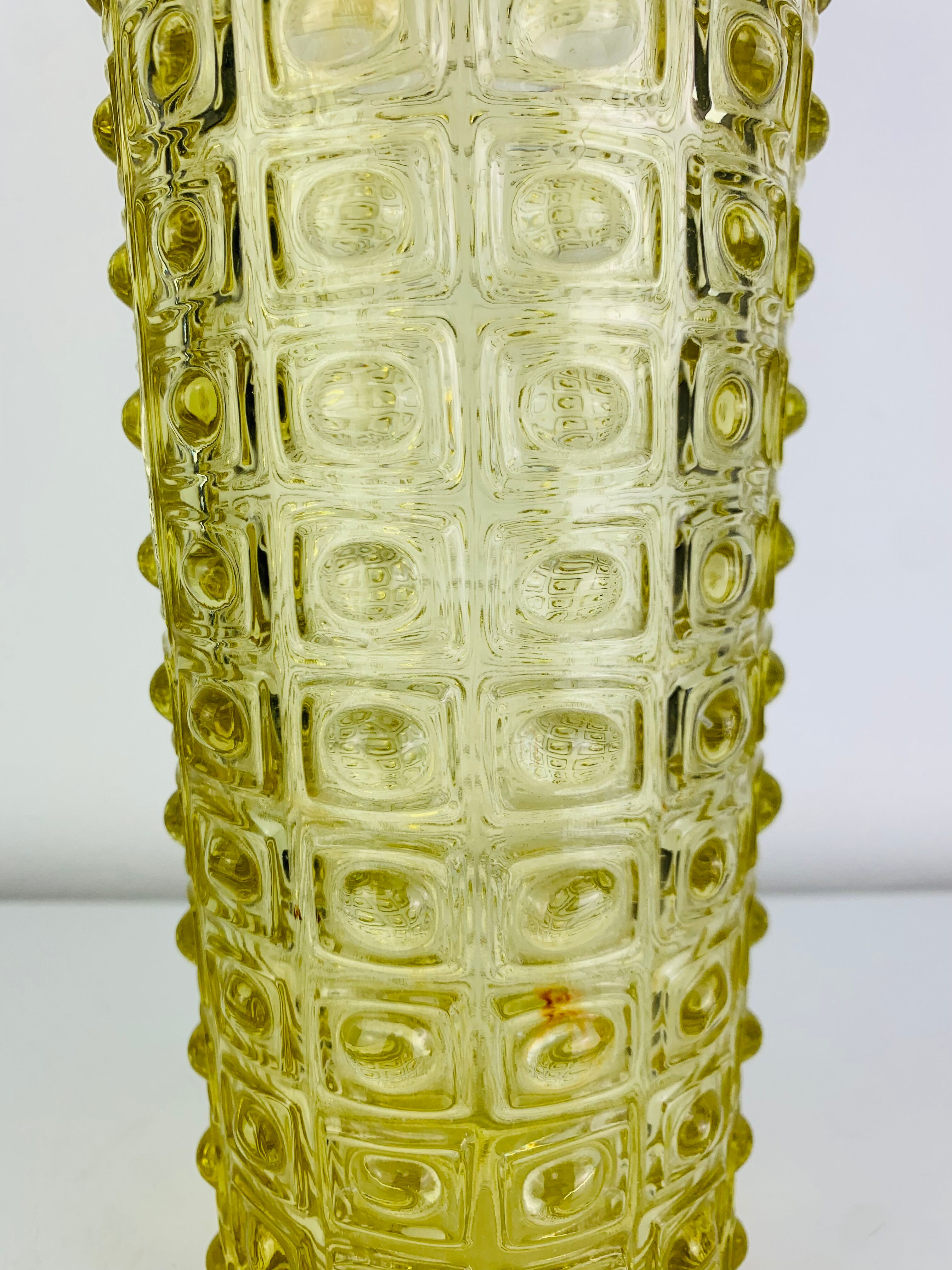 Yellow glass vase by Rudolf Jurnikl for Sklo Union, 1960s