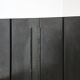Large patinated steel sideboard, unique piece, designer Franck Robichez (1944)