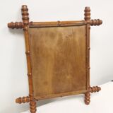 Ancient bamboo/rotin mirror 49 x 43 cm
