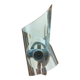 Vintage futuristic wall lamp in chrome sheet metal, space age 70s 80s.