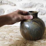Leon Pointu enamelled stoneware vase - Puisaye