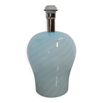 Davinvi Italian table lamp base in blue glass from the 70s