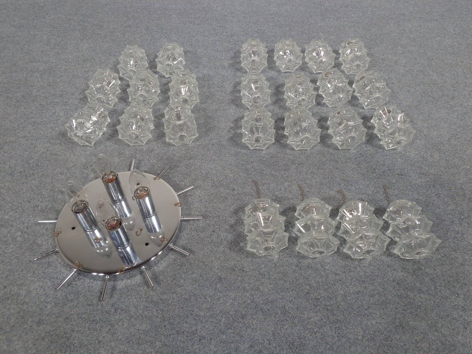 Glass ceiling light by J. T. Kalmar for Kalmar, 1960s