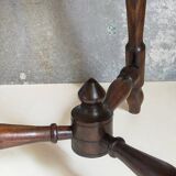 Vintage turned solid wood tripod stool