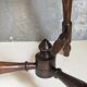 Vintage turned solid wood tripod stool