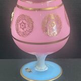 Opaline cognac glass shaped vase 20.5 cm