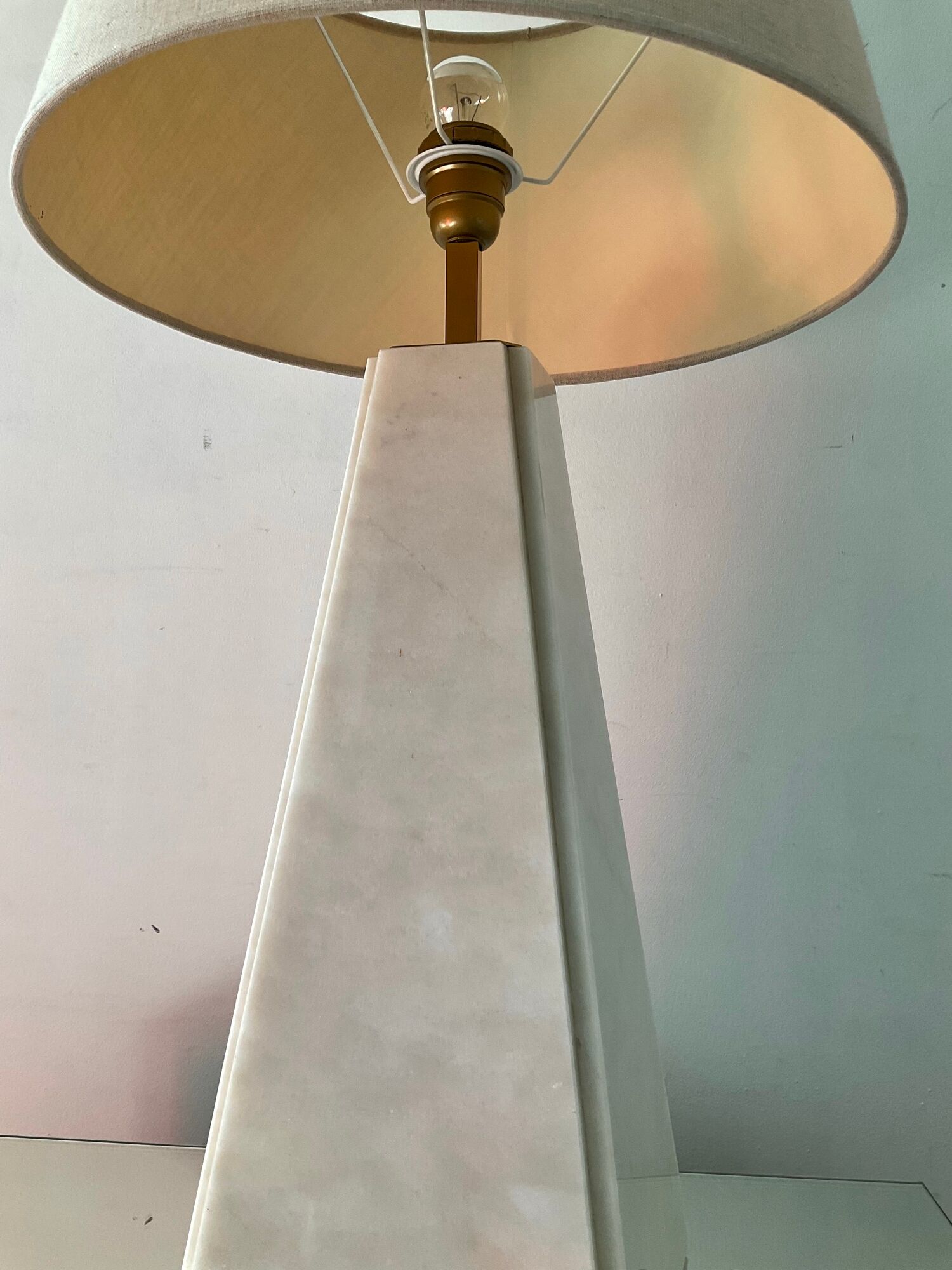 Lamp by Camille Breesch in marble 70s