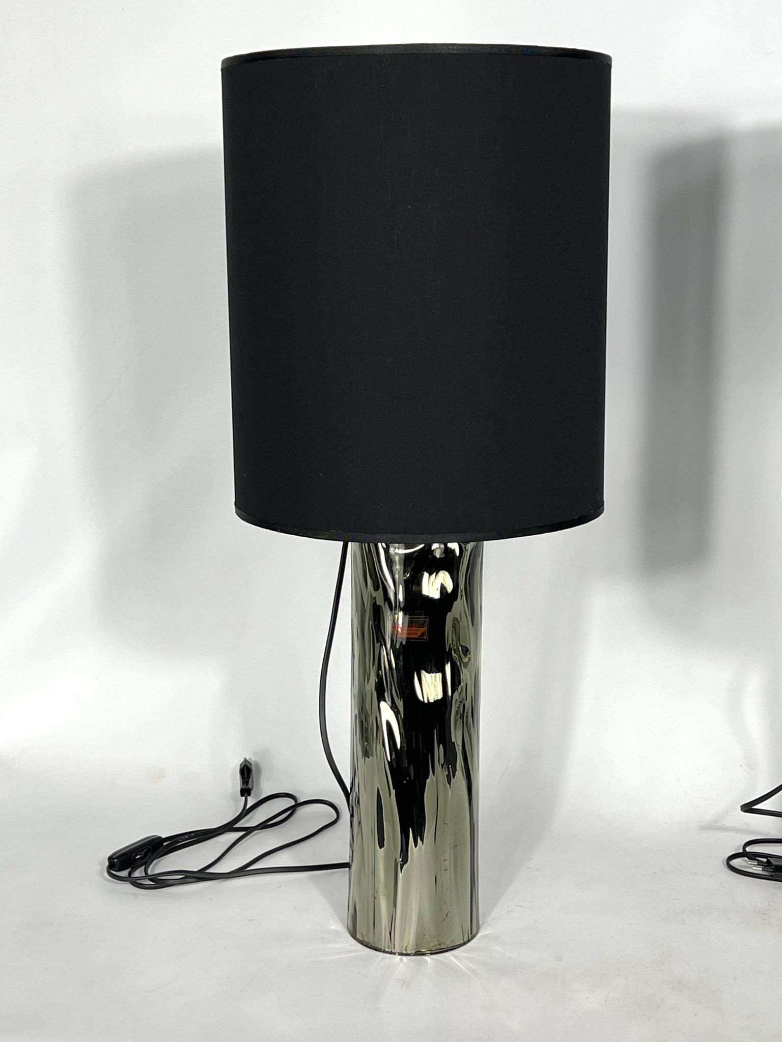 Barovier & Toso, pair of Murano glass table lamps from 70s. Labeled