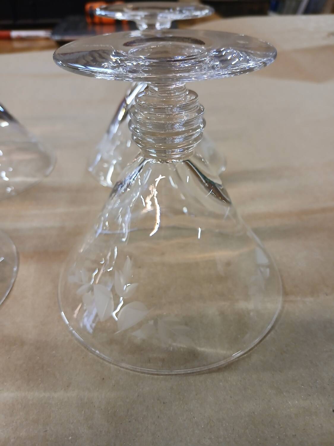 4 coupes à champagne anciens