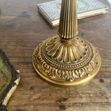 Pair of 5-light candlesticks in gilded metal, Classic style.
