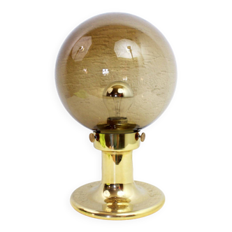 Lampe boule en verre fumé