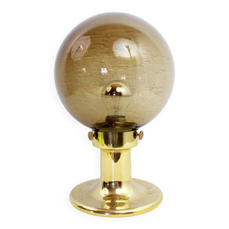 Smoked glass ball lamp