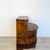 Table de chevet unique en noyer de style Art déco italien, années 1930.