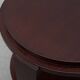Pair of 2 round side tables in wood with metal, Belgium ca. 1980