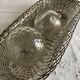 Braided silver metal bread basket