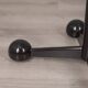 Vintage 1970s side table trolley in black metal and glass by allegri parma
