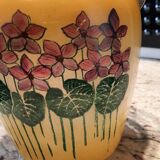 Art nouveau glass cookie jar