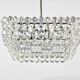 Large square chandelier by Bakalowits with diamond-shaped crystals, Austria, 1950s.