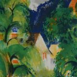 Paul Collomb: Path in Summer, original signed lithograph.