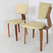 Set of 6 mid-century vintage plywood lounge chairs by Cor Alons for Gouda den Boer