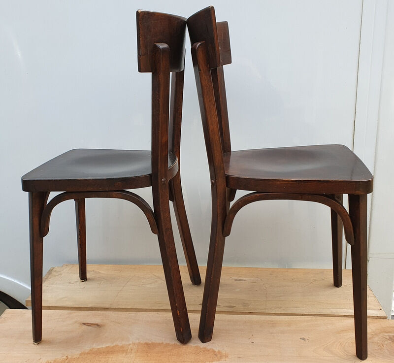 2 bistro chairs stamped Baumann