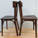 2 bistro chairs stamped Baumann
