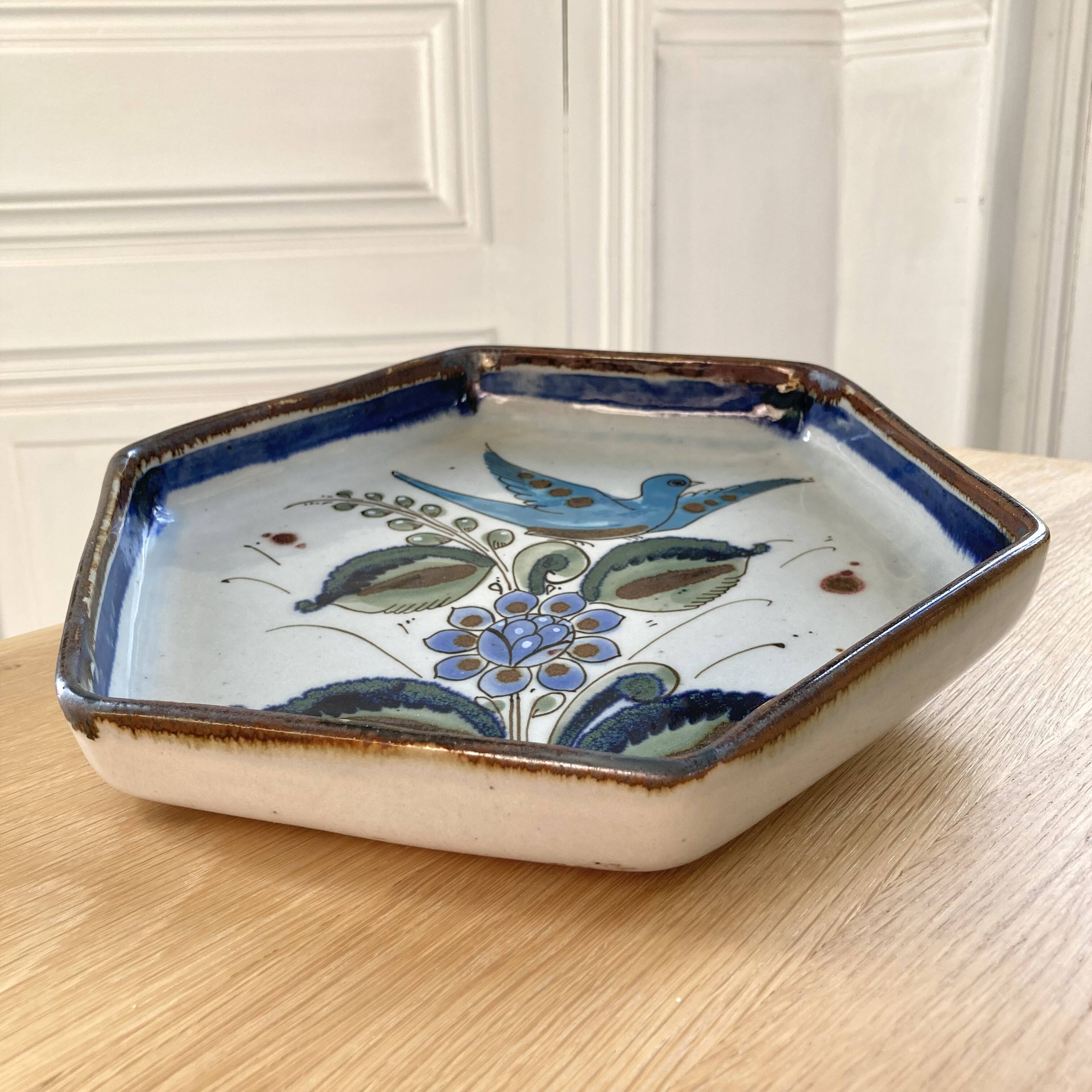 Ceramic plate Ken Edwards Tonala Mexico 1970