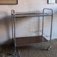 Vintage trolley Wood and chrome 70's