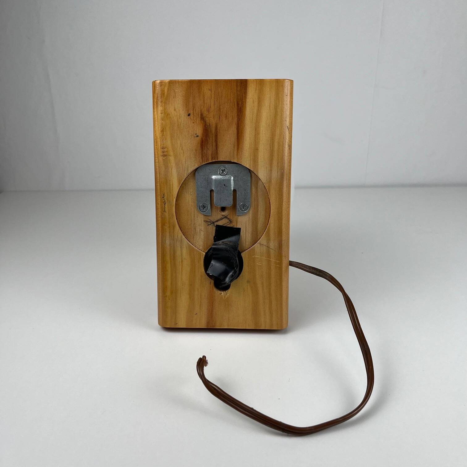 MCM wood and glass wall sconce