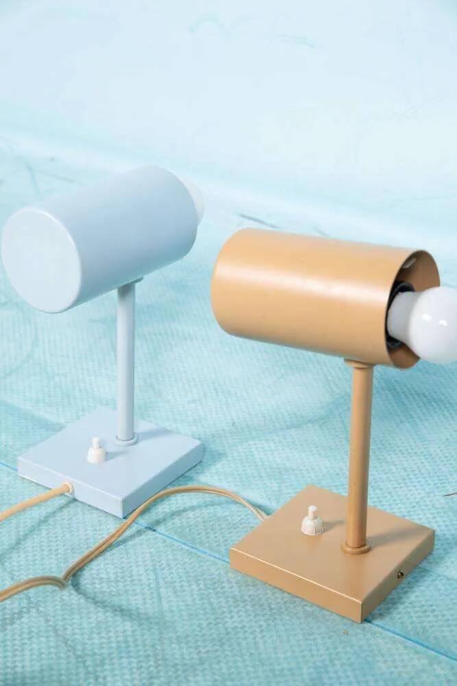 Vintage set of Danish wall lamps Fog&Mørup pastel Jo Hammerborg