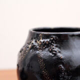 Signed ceramic covered pot