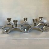 Pair of designer wave candlesticks