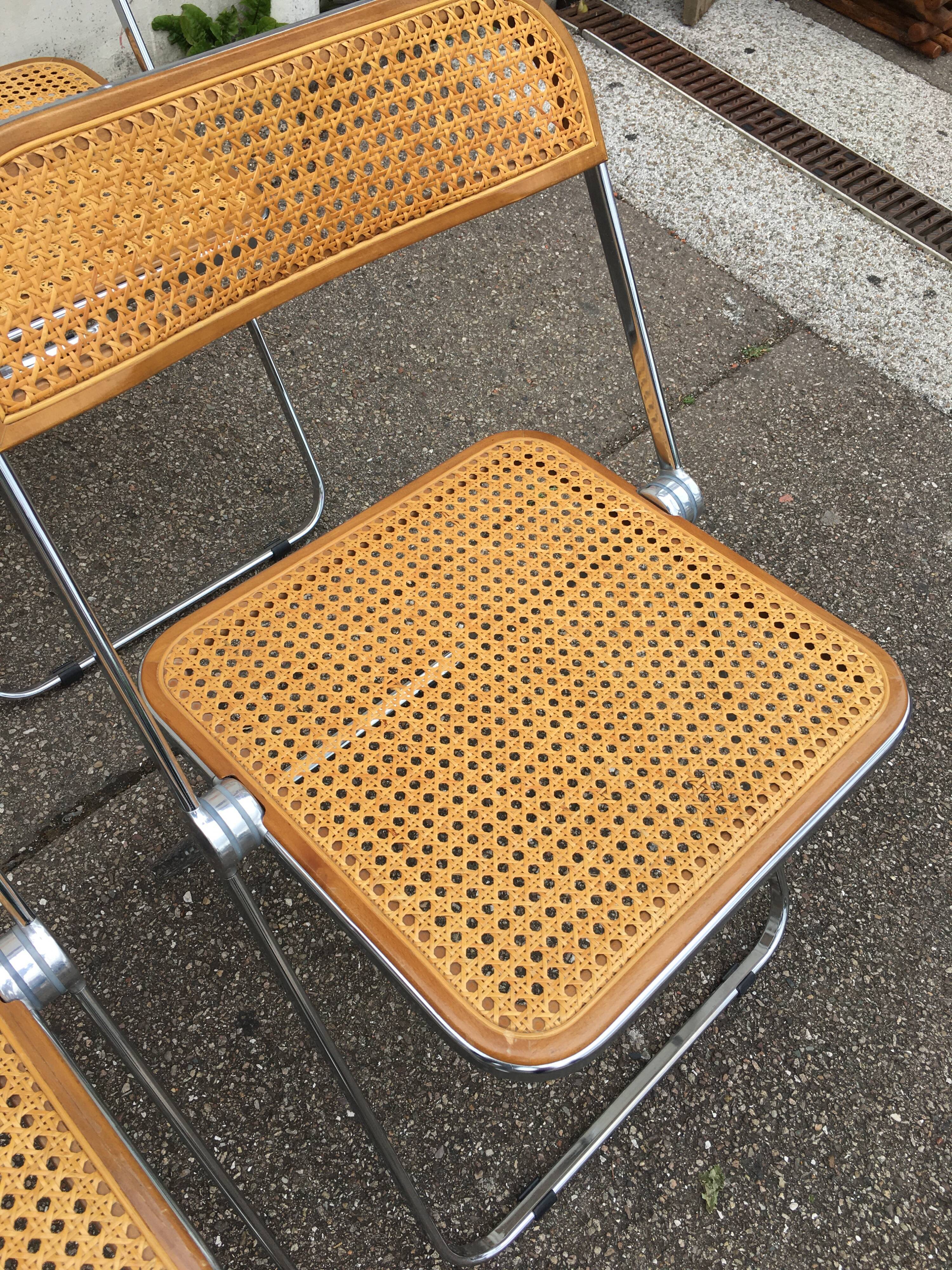 6 plia chairs by Giancarlo Piretti, Castelli circa 1967