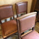 Leather and wood chairs