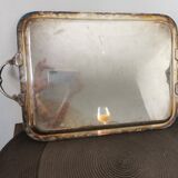 Silver metal tray