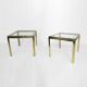 1970s Brass And Chrome Side Tables Renato Zevi Glass