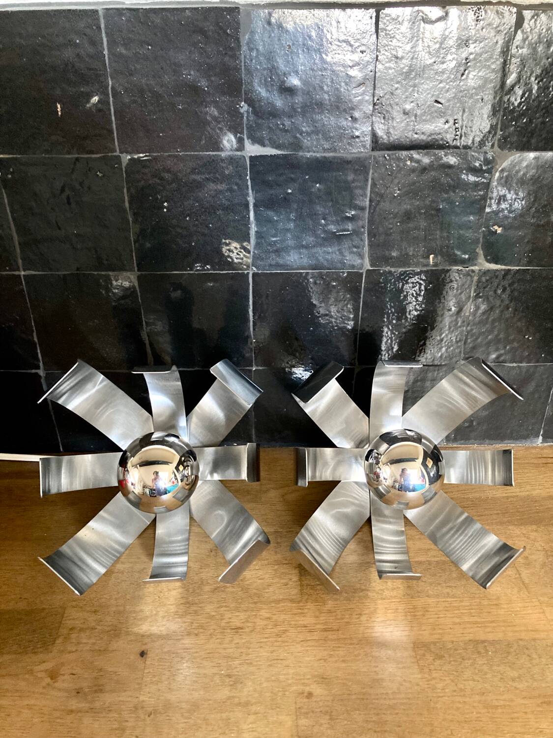 Pair of Space Age wall lights