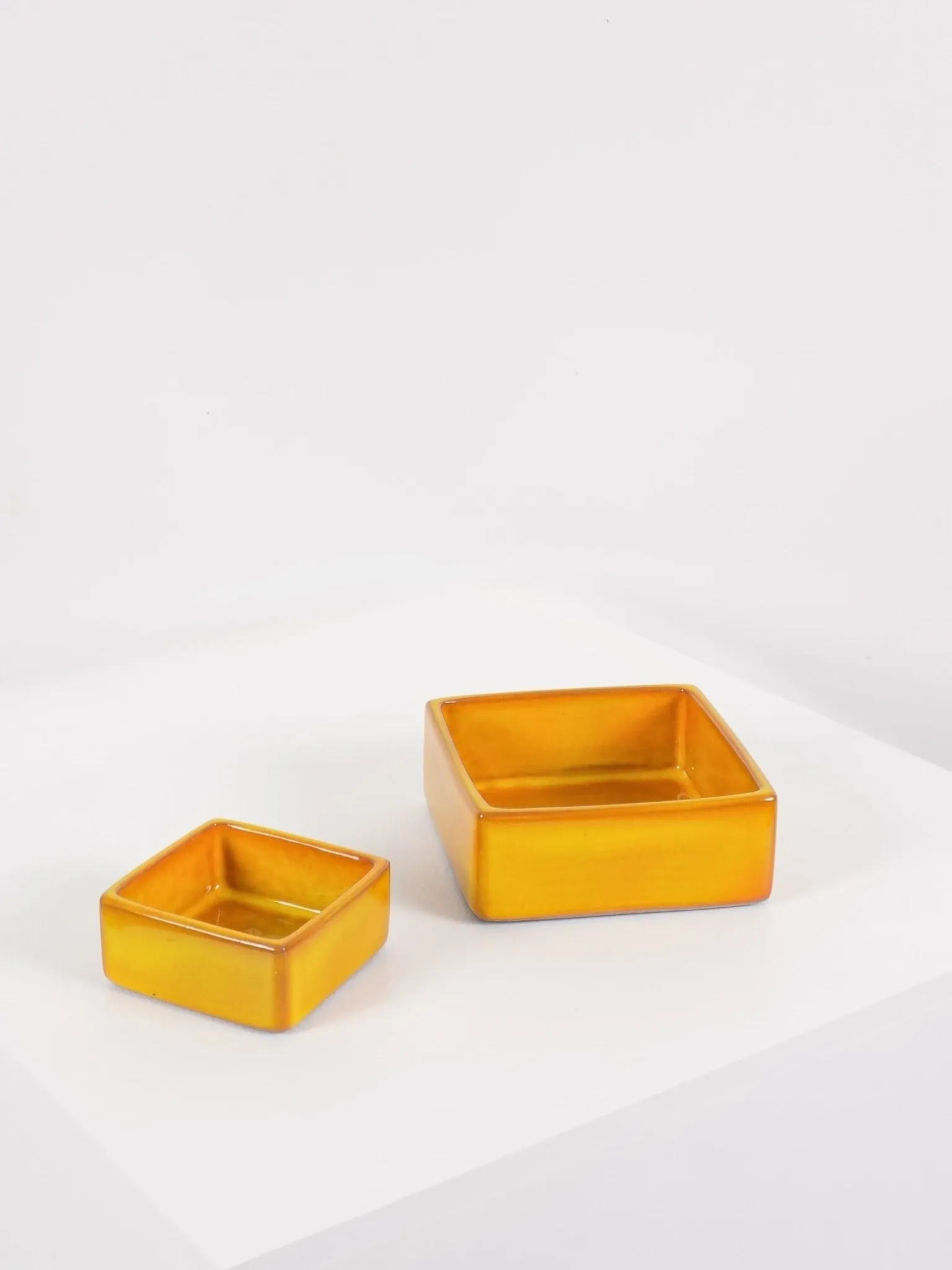 Jacques & dani ruelland, 2 ceramic catchalls, france, circa 1960