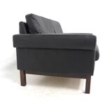 Scandinavian leather sofa 2 places, Sweden, 1950