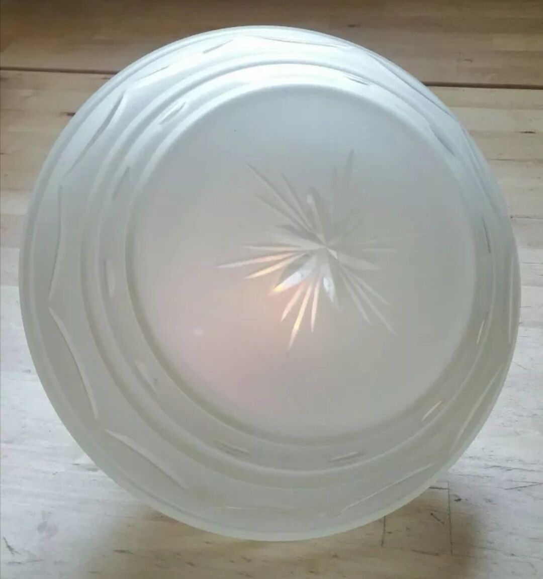 Vintage saucer lamp globe
