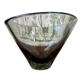 Large asymmetrical bowl designed by Per Lütken for Holmegaard