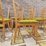 Set of 8 Scandinavian chairs from the 1970s