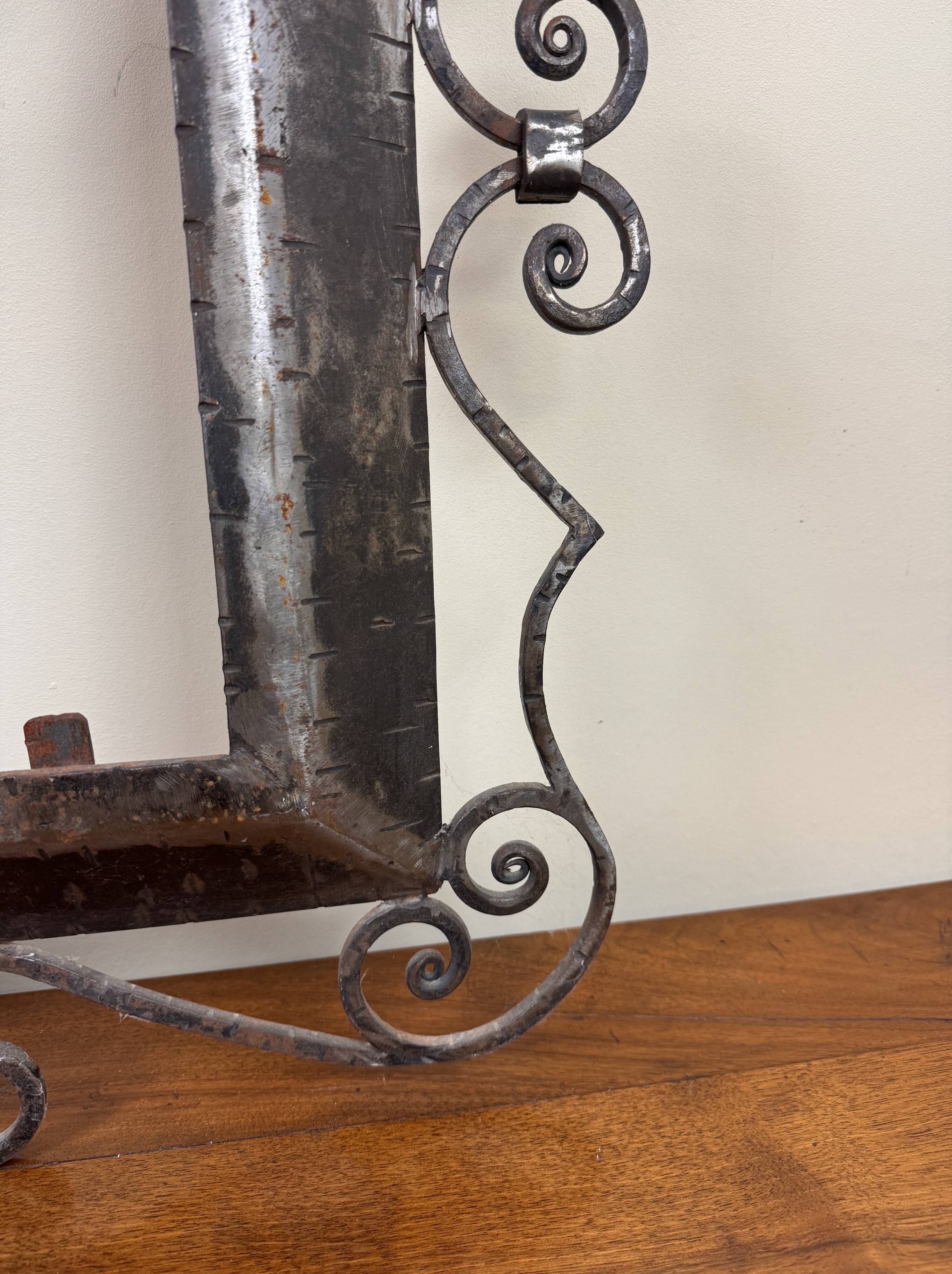 menu frame for restaurant in hammered iron period 1930-1940