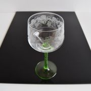 Set of six vintage stemmed glasses, 1960s.