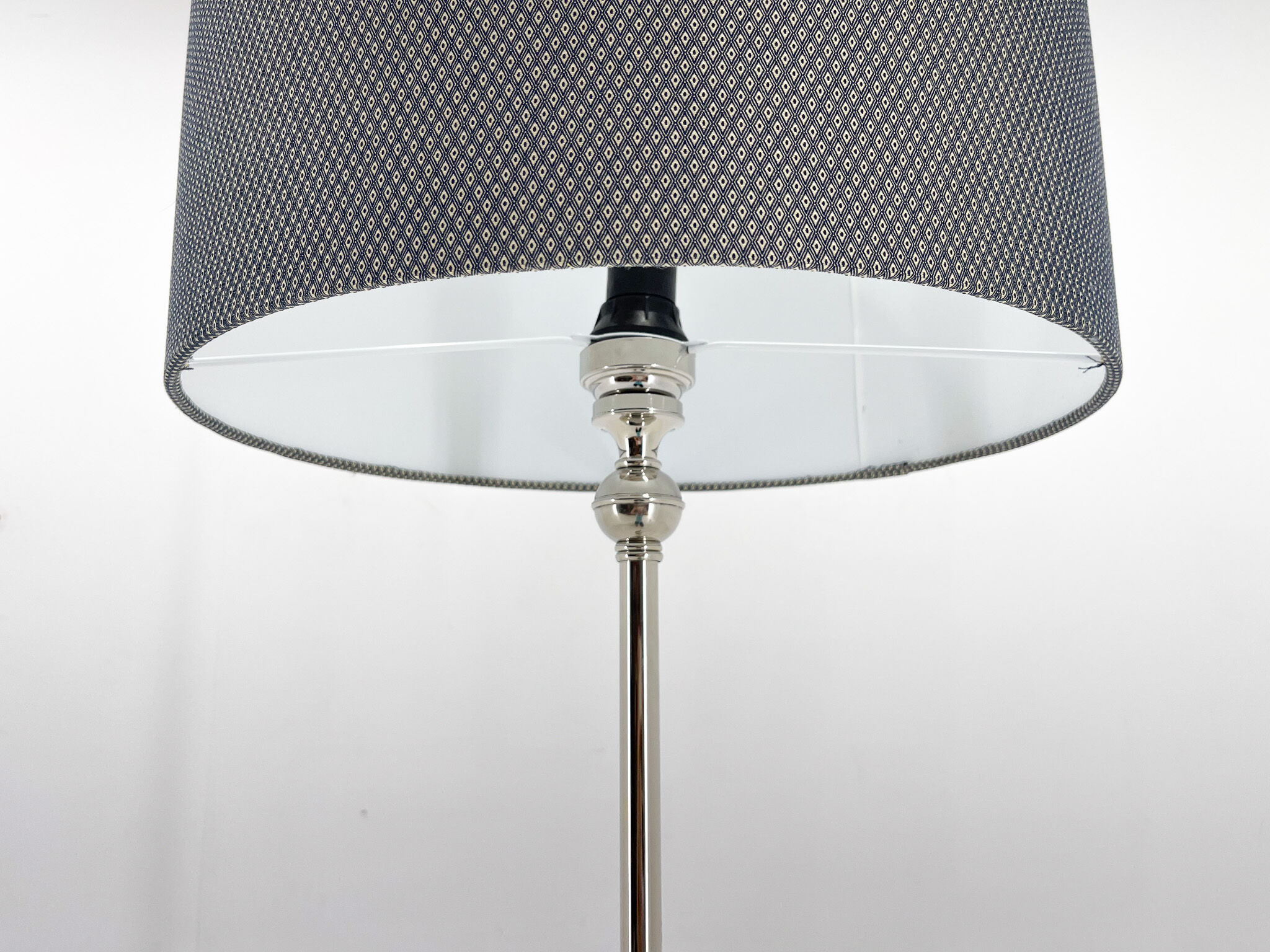1950s Chrome & Wood Floor Lamp, Czechoslovakia, Restored
