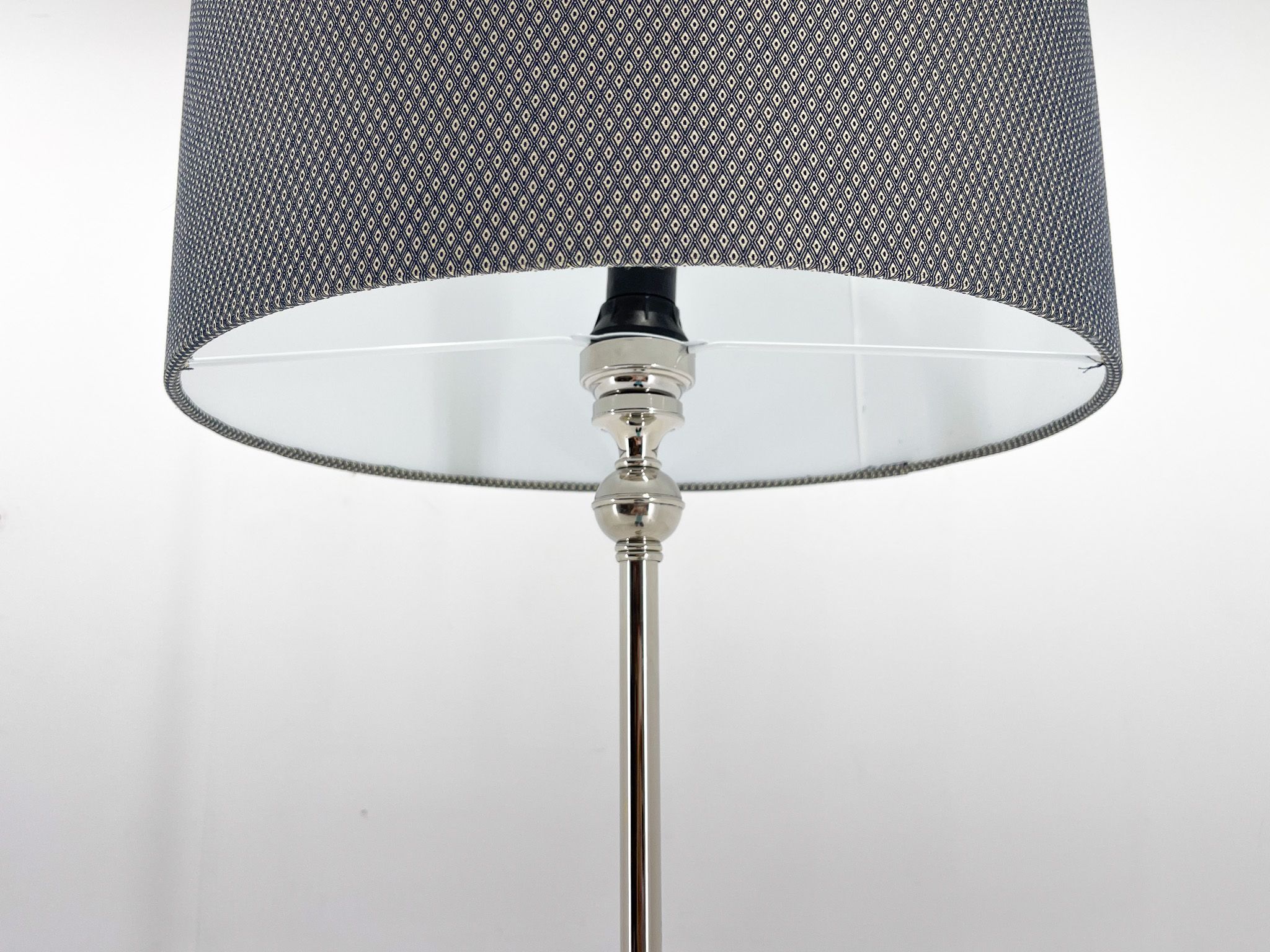 1950s Chrome & Wood Floor Lamp, Czechoslovakia, Restored