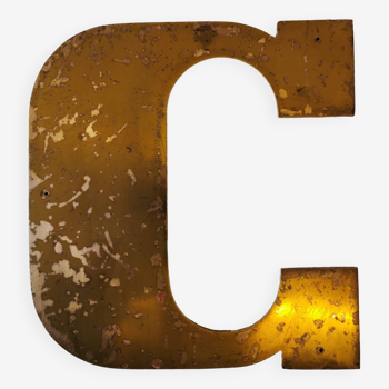 Letter "C" in brass