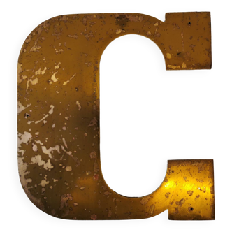Letter "C" in brass